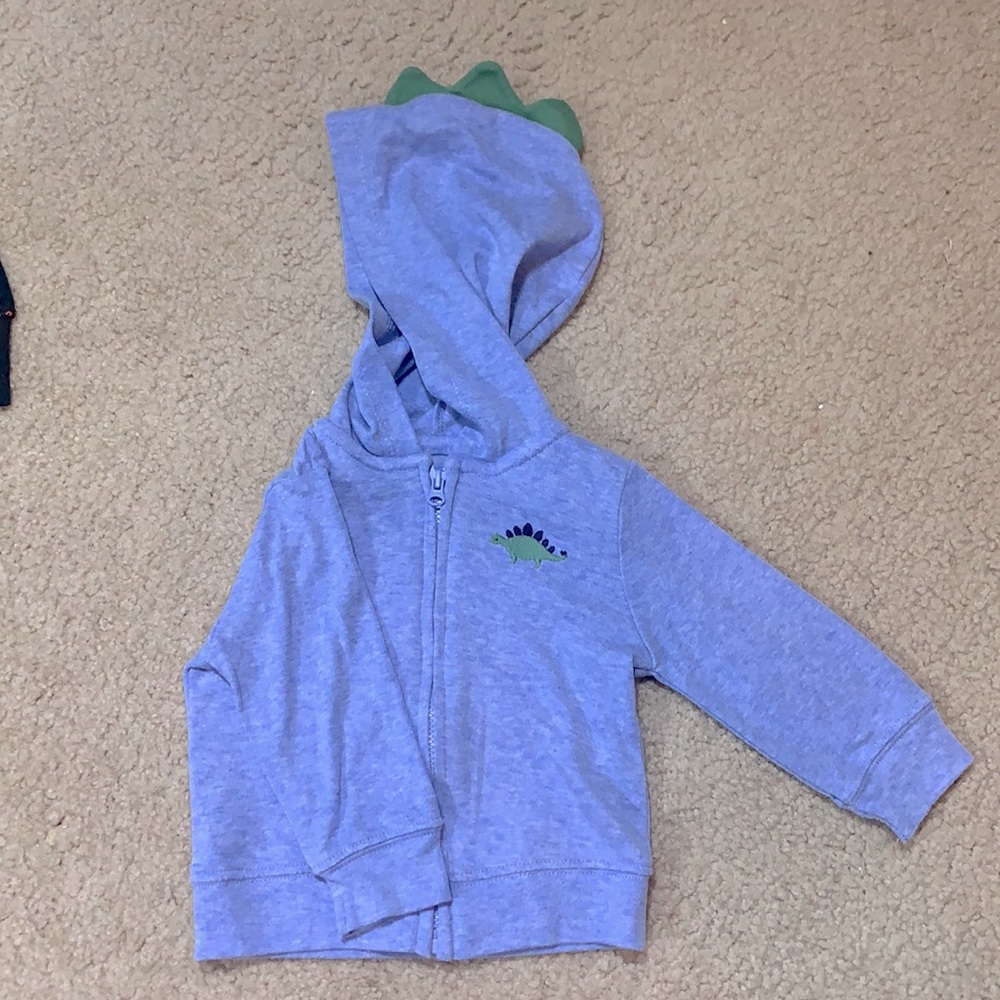 Baby jacket dino hood